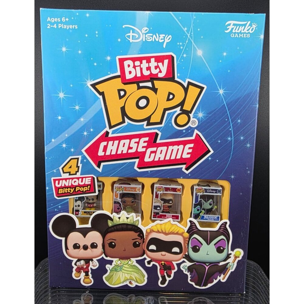 Disney Bitty Pop! Chase Game By Funko - Includes 4 Unique Bitty Pop! Figures